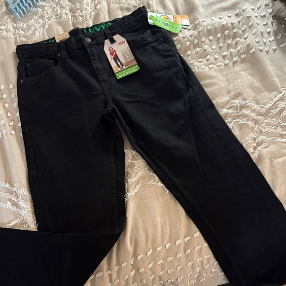 Levi's Boys Straight Leg Black Jeans - Picture 1 of 6